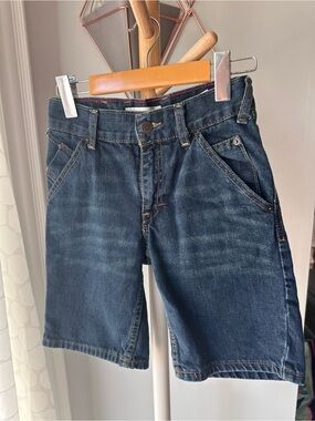 LEVI’S Kids Youth Dark Wash Denim Jean Bermuda Shorts Jorts Size Age 8 Boys